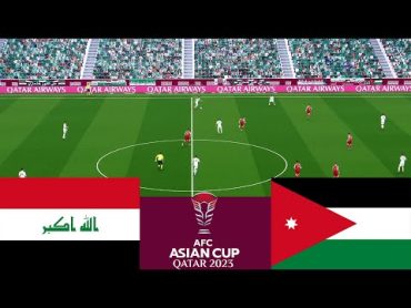 العراق 2 vs 3 الأردن . AFC 2024 Full Match  لعبة محاكاة الفيديو PES 2021