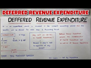 Deferred Revenue Expenditure EXPLAINED  By Saheb Academy