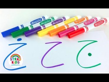 Learn Arabic & English Alphabet  Crayola Markers ا ب ت الحروف الابجدية العربية و الانجليزية  & ABC